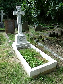 Hasluck's grave at Bells Hill Burial Ground, Chipping Barnet. Lancelot Gerald Hasluck grave Bell's Hill, Chipping Barnet.jpg