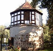 In 1396 Neustadt Brandenburg acquired the abandoned Gorisgraben in order to build a new landwehr between the River Buckau and the Landwehrgraben. In 1438, the tower at the New Mill was incorporated as a watchtower. Landwehrturm neue muehle.jpg