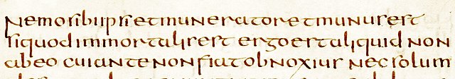 An exemplary early 6th-century semi-uncial, Codex Basilicanus S. Petri D 182