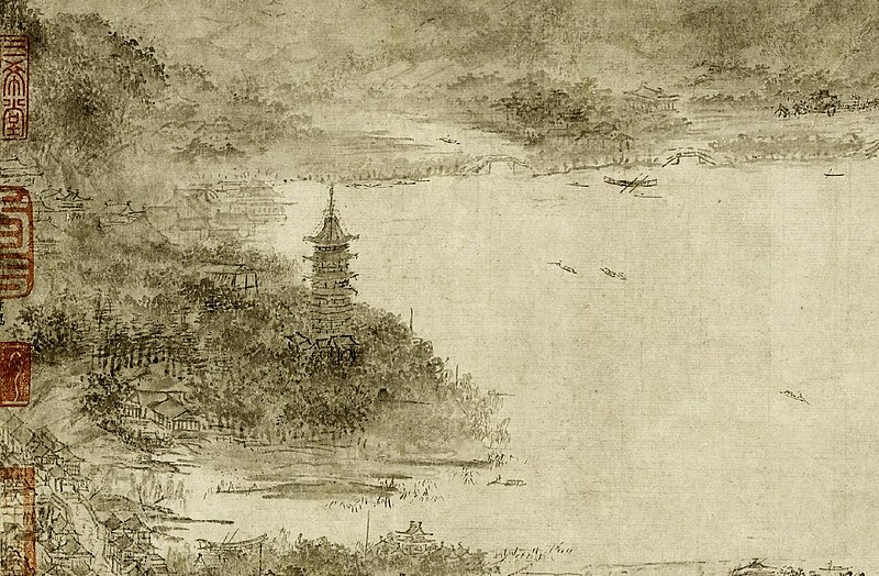 File:Leifeng Pagoda in the Southern Song Dynasty by Li Song.jpg