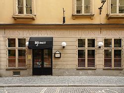 Restaurang Leijontornet: Tidigare restaurang på Lilla Nygatan i Gamla Stan, Stockholm