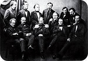 Первый комитет Литературного фонда (Дружинин стоит 1й справа), 1859