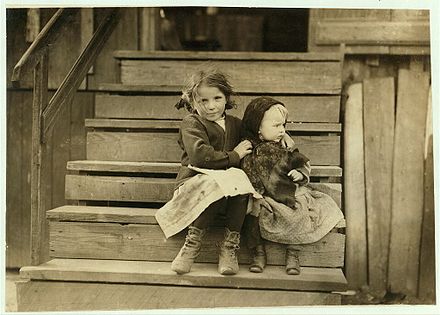 Two child sisters, c. 1911.