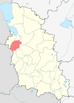 Location of Palkinas rajons