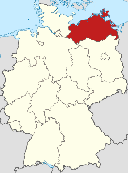 Mapa de localización de Mecklemburgo-Pomerania Occidental en Alemania.svg