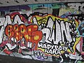 Graffiti art under the Southbank Centre, Lambeth (borough), London.