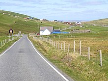 Road approaching Ollaberry