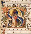„Kristus įteikia Šv. Petrui raktus“, iliuminacija (apie 1398, Nacionalinė Vašingtono dailės galerija)