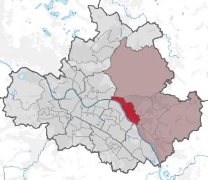 Lage des statistischen Stadtteils Loschwitz/Wachwitz in Dresden