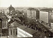 View on the Opera Theatre and Hotel Lviv in the late 1960s Lviv. Former Jewish Quarter of Suburb.jpg