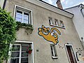 M. Chat à Orléans, fresque rue des Tanneurs.