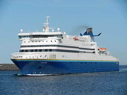 MV Atlantic Vision is one of several ships that provides inter-provincial ferry service to Newfoundland.