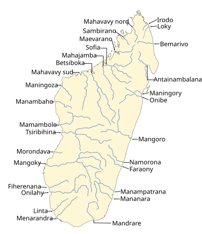 Madagaskari Jõgede Loend