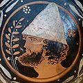 Greker med konisk pilos ca. 350 f. Kr.