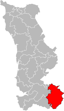 Kanton na mapě departementu Manche