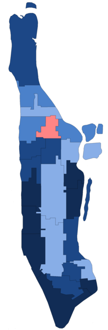 Results by Assembly district, not accounting for rounding Manhattan Borough President results 1929.png