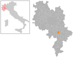 Poziția localității Castelnuovo Calcea