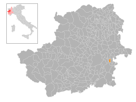 Localización de Montaldo Torinese