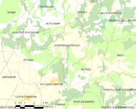 Mapa obce La Répara-Auriples
