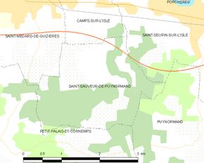 Poziția localității Saint-Sauveur-de-Puynormand