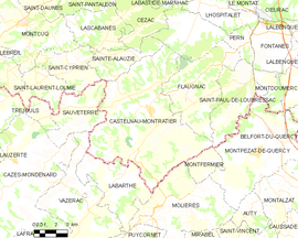 Mapa obce Castelnau-Montratier