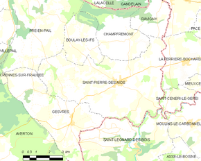 Poziția localității Saint-Pierre-des-Nids