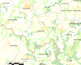 Mapa obce Meslan