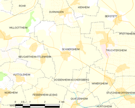 Mapa obce Schnersheim