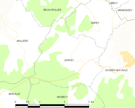 Mapa obce Jorxey