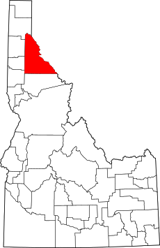 Map of Idaho highlighting Shoshone County.svg