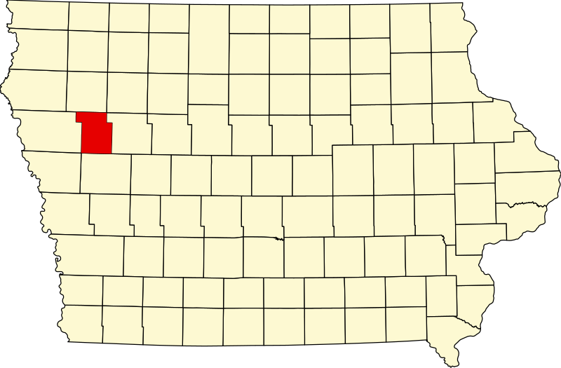 صورة:Map of Iowa highlighting Ida County.svg