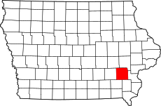 Map of Iowa highlighting Washington County.svg
