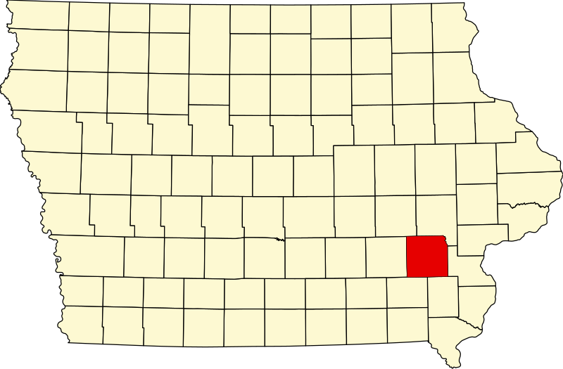 صورة:Map of Iowa highlighting Washington County.svg