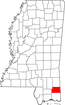 Harta e George County në Mississippi