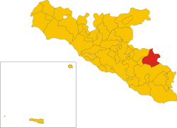 Canicattì within the Province of Agrigento