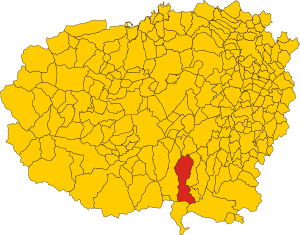 Map of comune of Roccaforte Mondovì (province of Cuneo, region Piedmont, Italy).svg