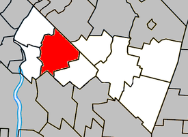 Location within Rouville Regional County Municipality.
