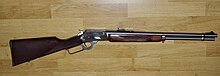A Marlin Model 1894 rifle. The hammer and firing pin are separate components. Marlin 1899 SS Stainless .44 Magnum.jpg