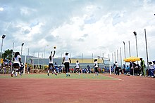 Women playing Volleyball in Cameroon Match de VolleyBall.jpg