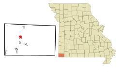 McDonald County Missouri Incorporated and Unincorporated areas Anderson Highlighted.svg