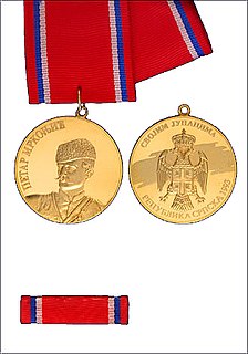 Medal of Petar Mrkonjić Republika Srpska medal