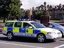 Volvo V70 pictured in 2009. Merseyside Police Volvo.jpg