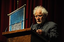 Michael Ondaatje CC FRSL, Author of The English Patient Michael Ondaatje Tulane Lecturn 2010.jpg