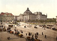 Justizpalast, postcard late 19th century Munich Justizpalast 19th century Postcard.jpg