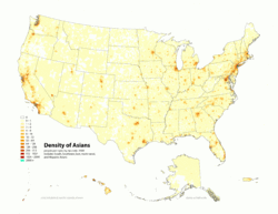 2000 density of Asian Americans
