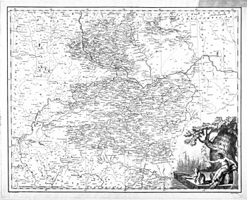 Карта Нижегородского наместничества в Российском атласе, из сорока четырёх карт состоящем и на сорок два наместничества империю разделяющем (1792)