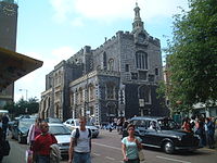 A secular building with diapering: the Norwich Guildhall, constructed in 1407–12[10]