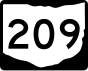 State Route 209 marker