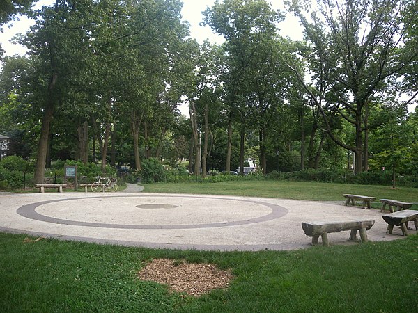 Old Flushing Burial Ground, used in the 17th and 18th centuries, now a park