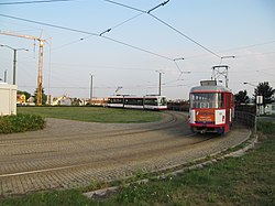 Konečná tramvaje v Neředíně